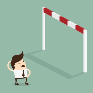 Big problem Business problems and conquering adversity concept
