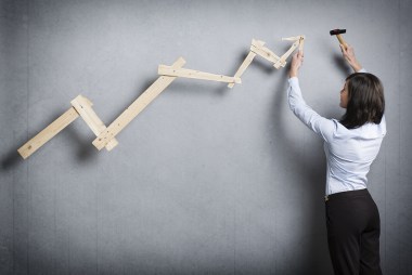Concept: Building your own successful career or business. Confid