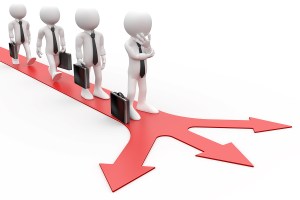 3D Human queued deciding which direction to take