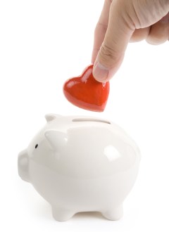 Piggy Bank and Red Heart