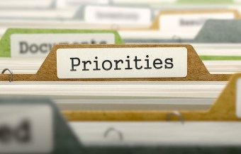 Priorities Concept on File Label.