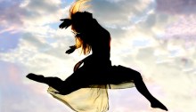 Woman Leaping Proactive Action